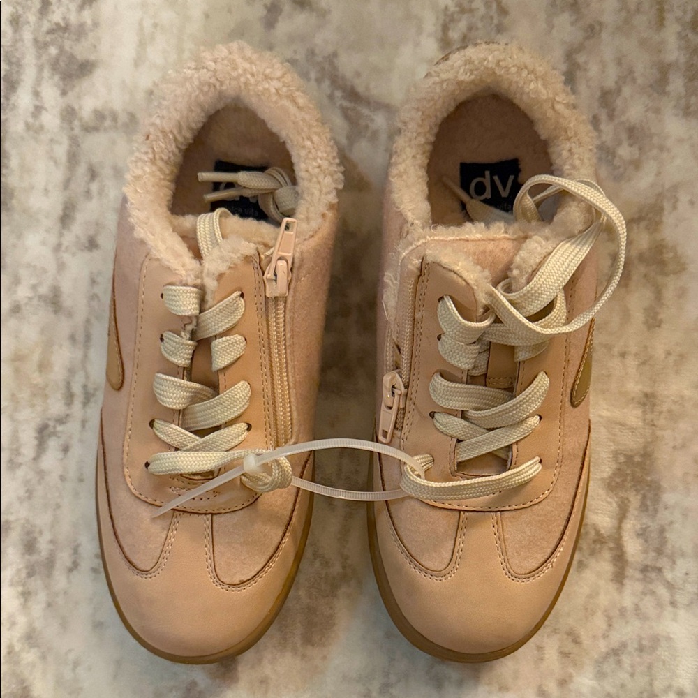 NWT DV by Dolce Vita Blush Faux Fur Sneakers
